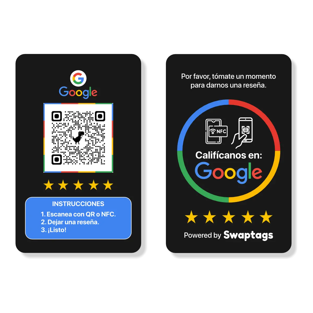 Swaptags tarjetas NFC google reviews